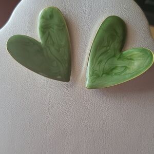 Drip Glaze Heart Shaped Stud Earrings S925